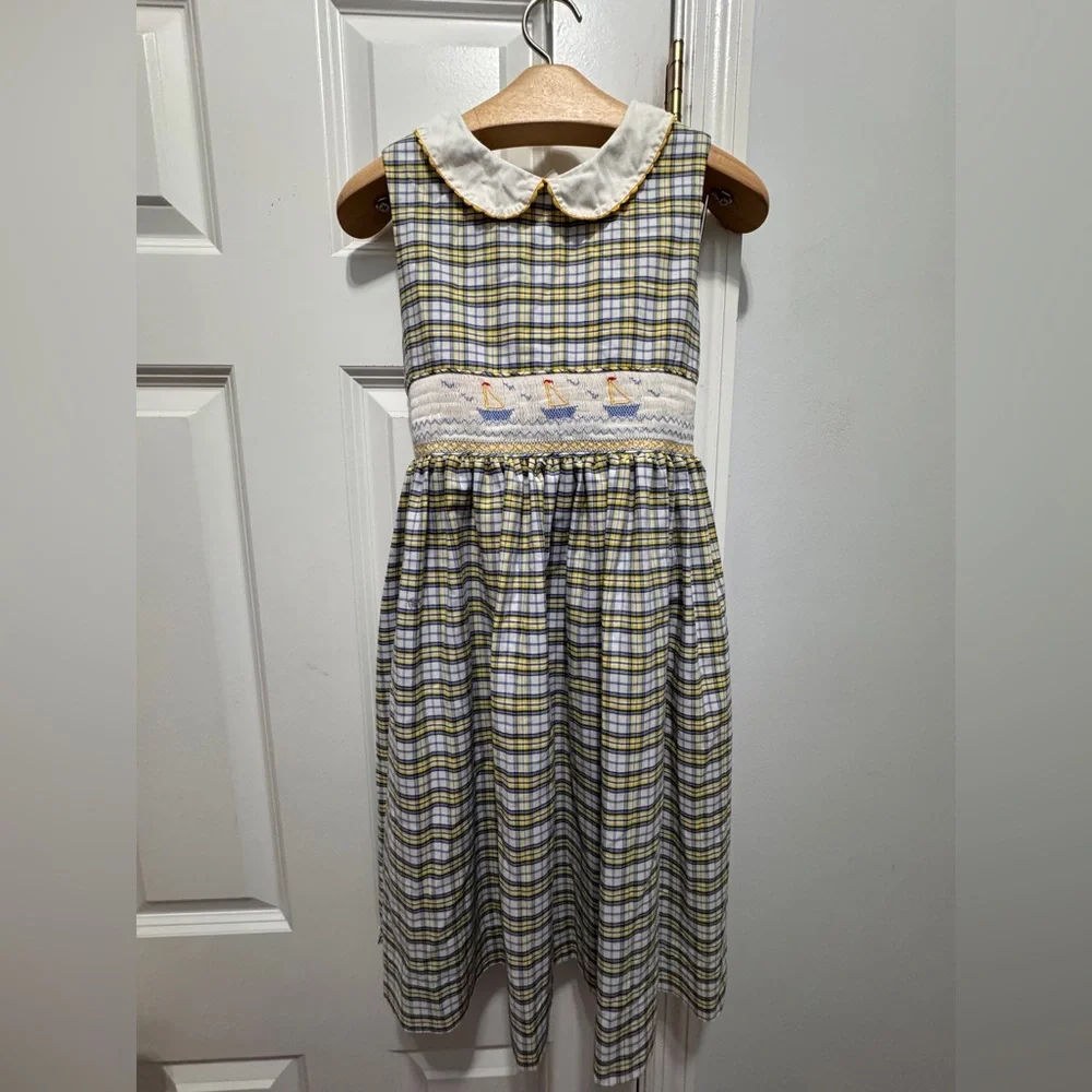 Karla Lacaya Vive La Fête Children's Plaid Dress size 8